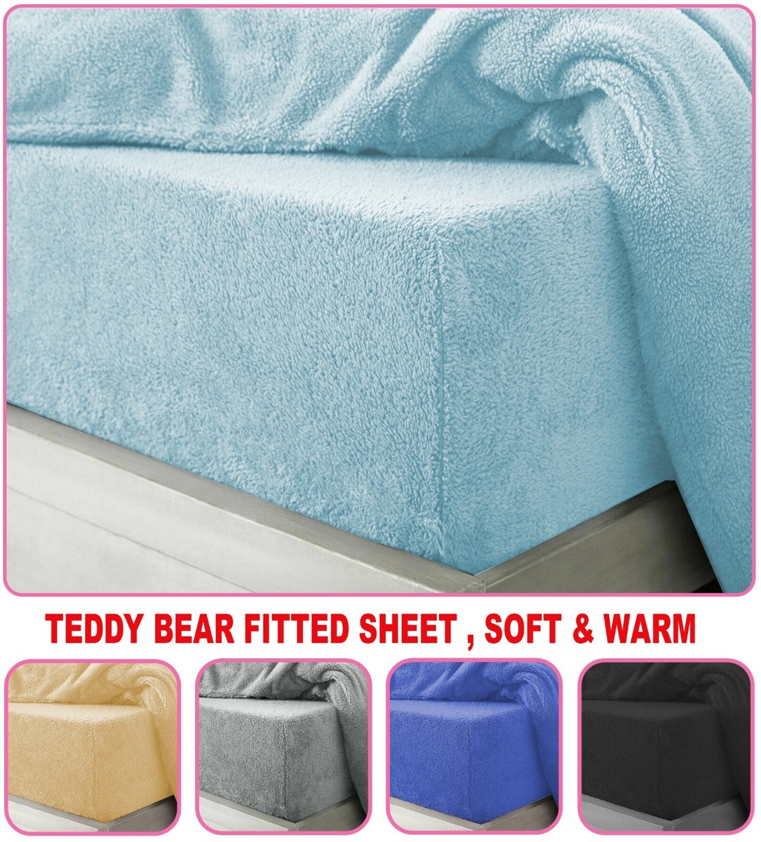 Bed Sheet Teddy Bear Bottom Sheet Teddy Bear Fleece Cot Bedding