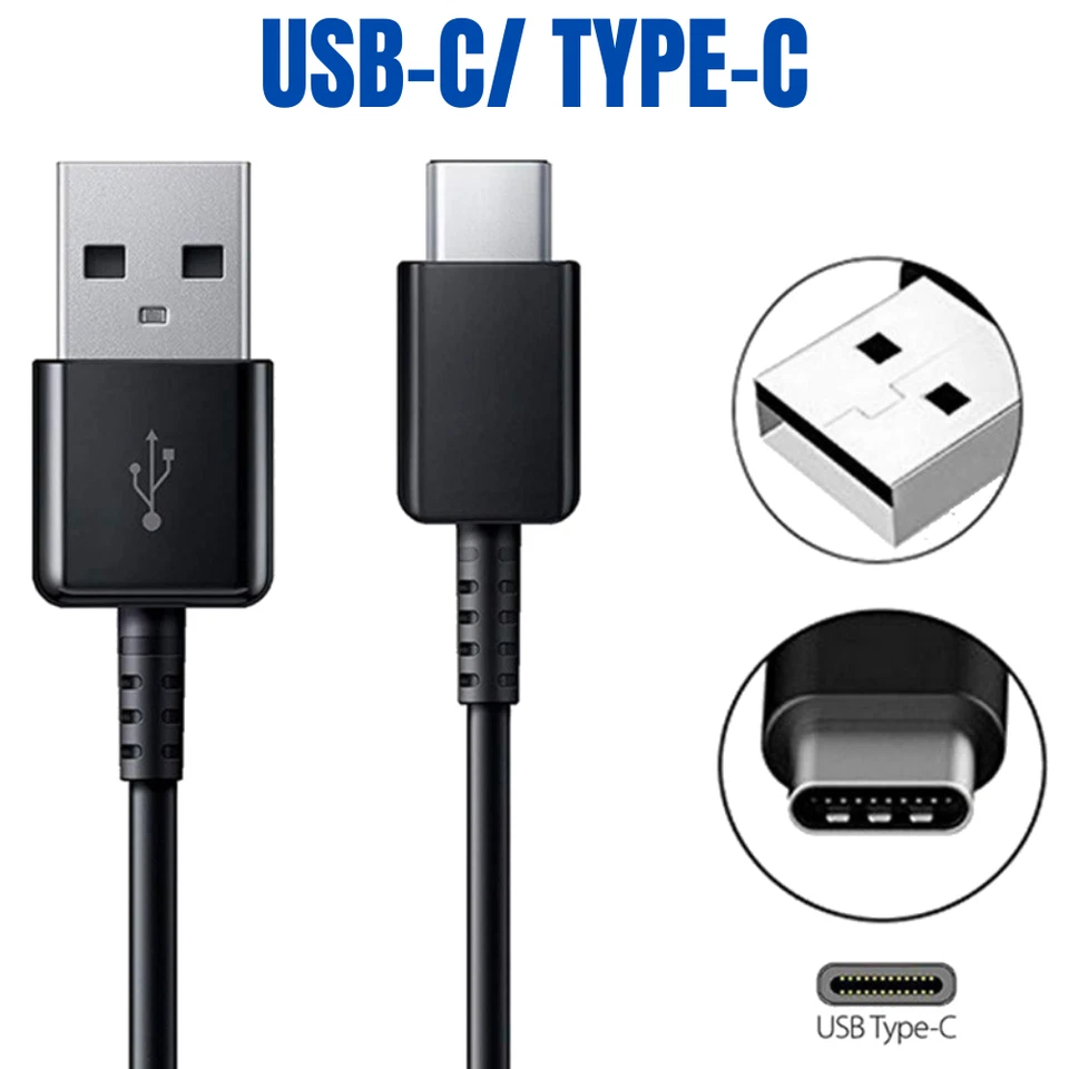 Adaptador Cargador Pared Rápido Tipo-C Cable USB C Para Samsung S8 S9 10 20 Note 10 20 Foto 3 de 4