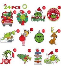 Grinch Christmas Tree Ornaments Decorations 24 Pc