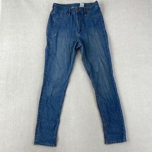 \u0026 Denim By H\u0026m Skinny Jeans cintura alta para mujer 32 Tobillo Azul Cierre  de Cremallera lavado mediano | eBay