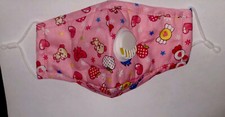 Pink Child Face Mask w/Valve  Filter