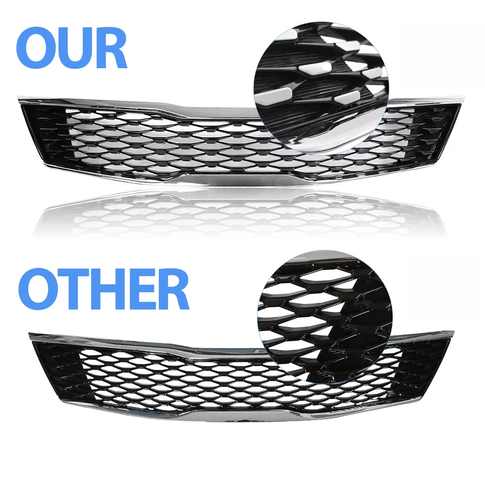 Parachoques delantero para Kia Optima LX EX 2016 2017 2018 parrilla superior parrilla cromada Foto 2 de 4