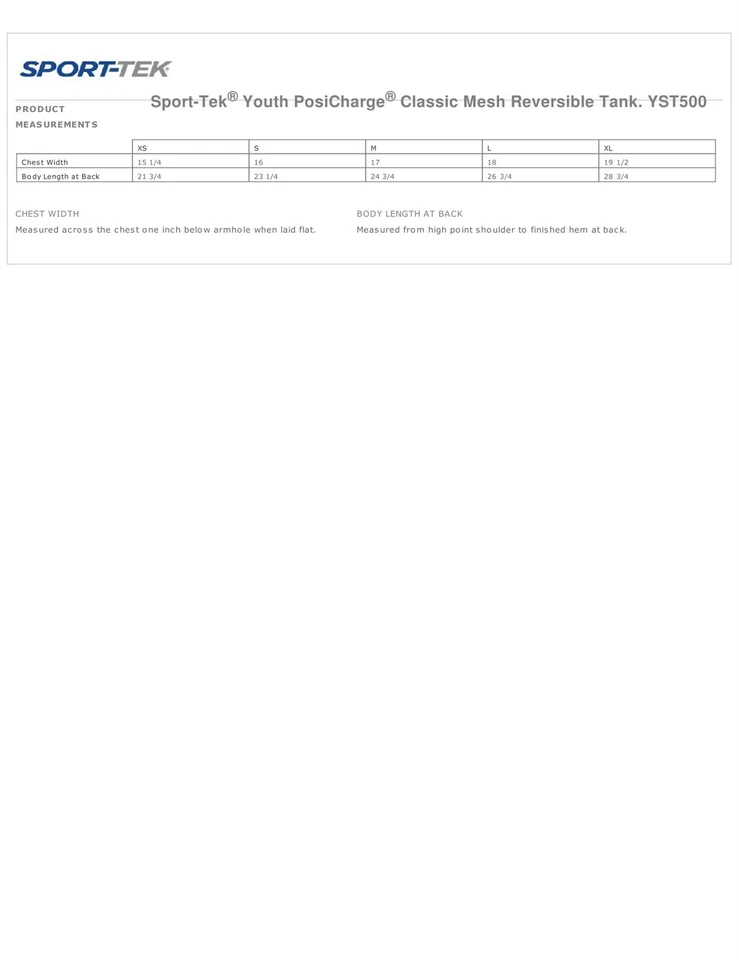 Camiseta sin mangas reversible de malla clásica PosiCharge de baloncesto juvenil Sport-Tek YST500 Foto 2 de 3