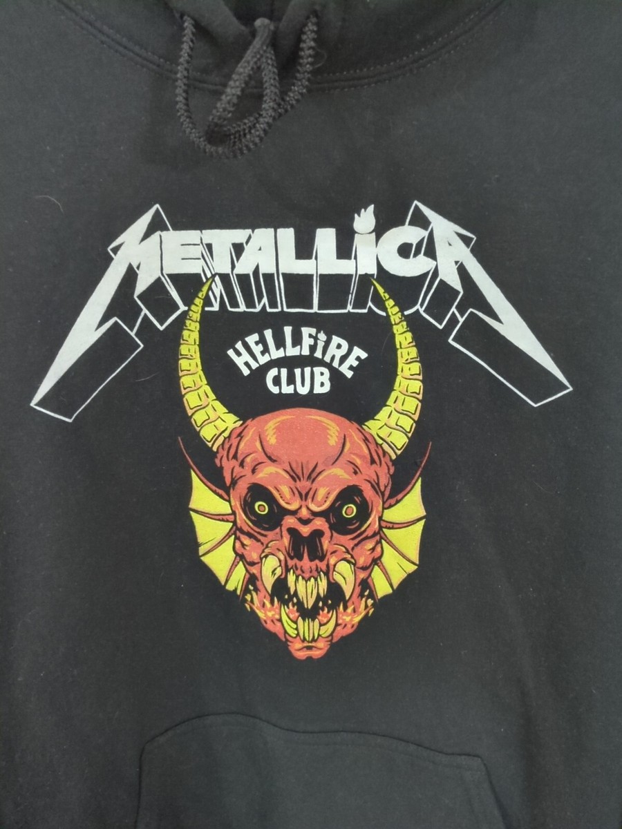 Official Netflix Metallica X Stranger Things Hellfire Club Hoodie