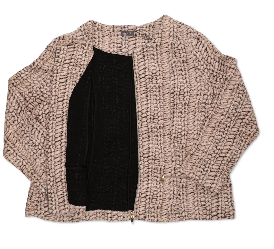 Chaqueta de tweed con cremallera Basler 253683 para mujer talla 22 Foto 4 de 4