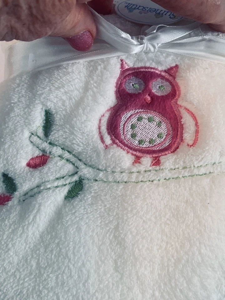 MANTA SALTO BÚHO FLORES NIÑA BLANCO ROSA RAMA ÁRBOL NUEVO POLAR SUAVE Foto 4 de 4