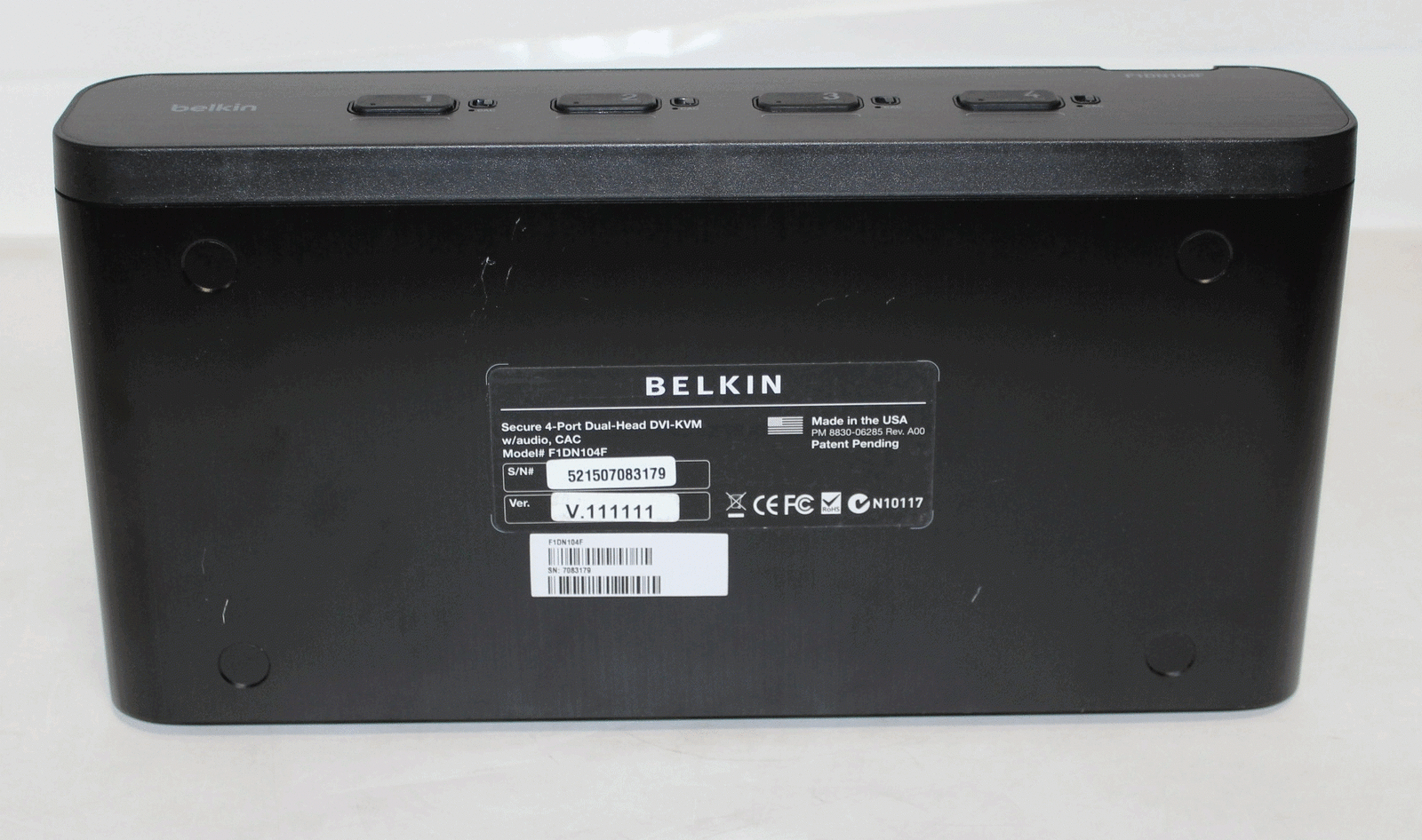 Belkin Components F1DN104K3 Advanced Secure 4Port Keyboard/Mouse
