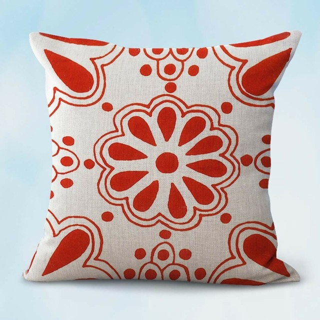 throw cushions online Mexican Spanish talavera hispanic cushion cover