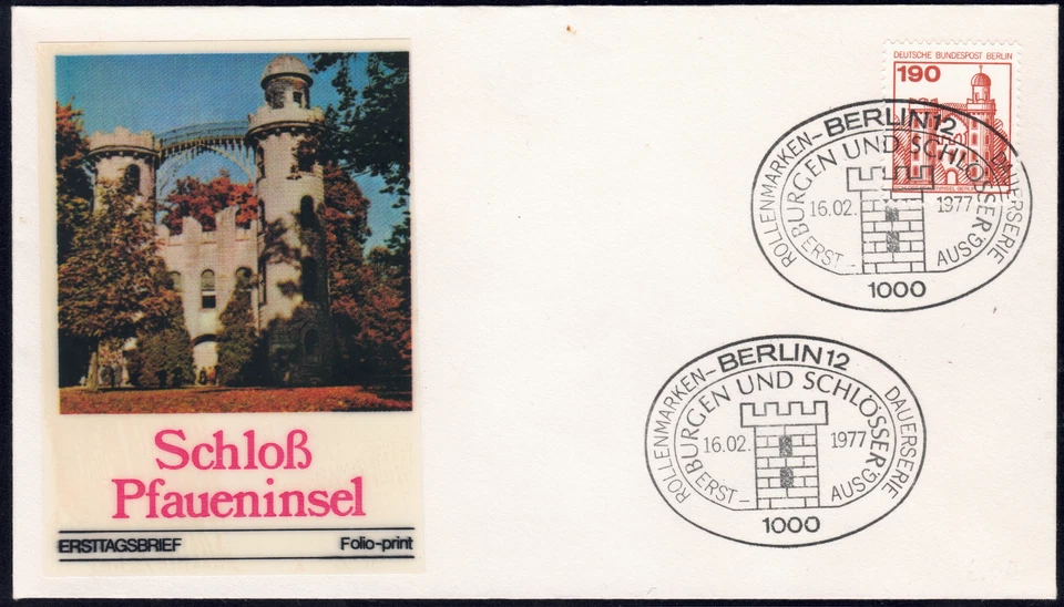 1977-79 German Occupation SC# 9N396-9N400 - 3 FDC's - Castles of Germany - Used - Image 2 of 2