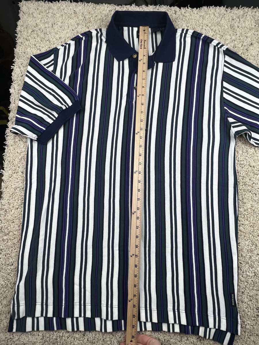 NEW Vintage Style 90s Dockers Shirt XL Striped Short Sleeve