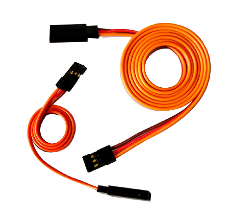 3 Cavi Servo JR Graupner Robbe Futaba Prolunga 30 Cm 22AWG Cavo - Foto 6