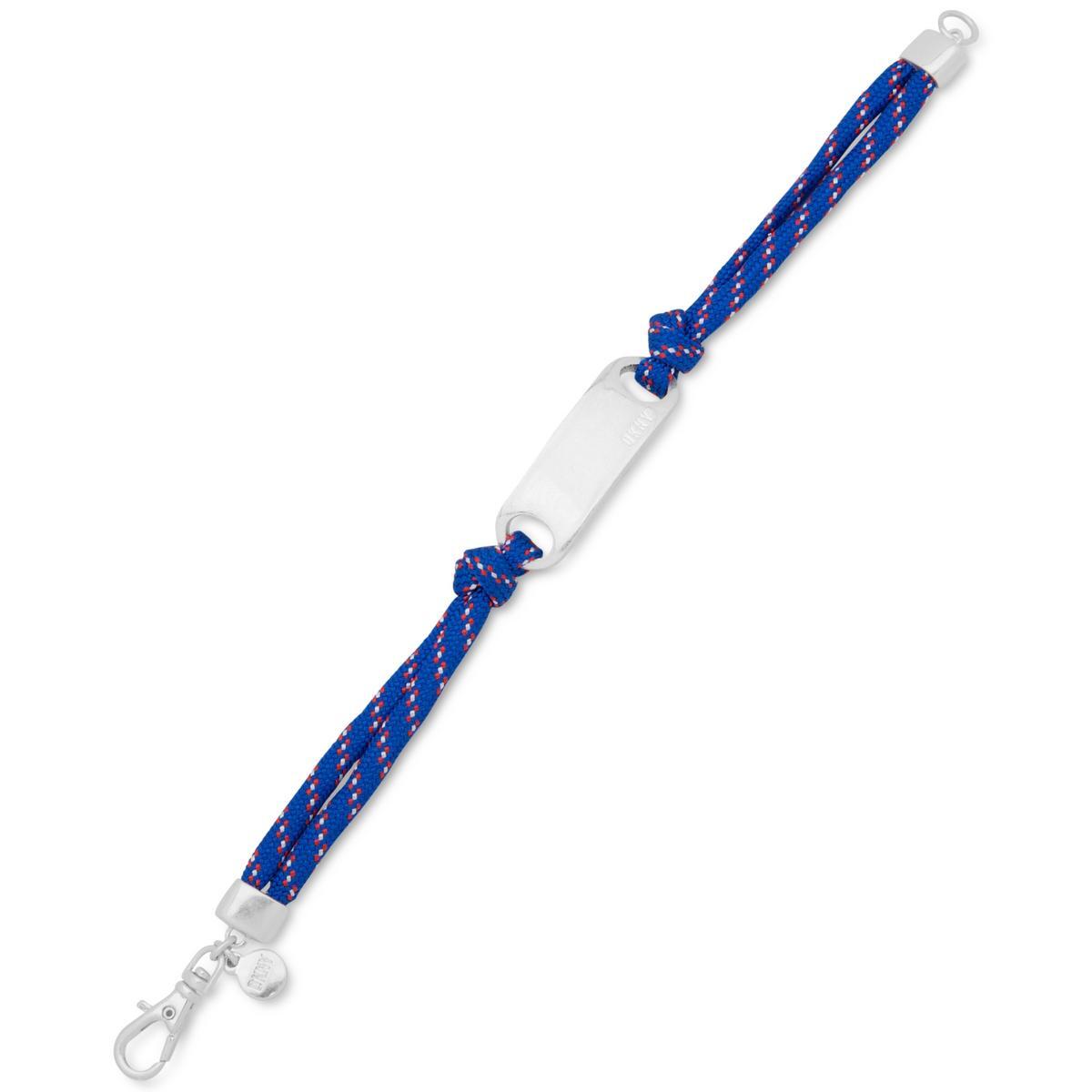 Мужской идентификационный браслет с логотипом DKNY Mens Blue Cork Jewelry OS BHFO 4377 3090₽