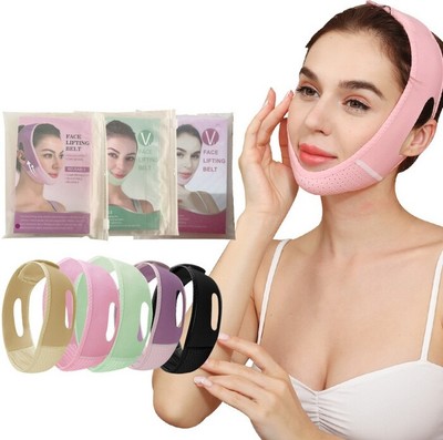 Pink V-line Face Chin Cheek Lift Up Slimming Mask Anti Wrinkle Strap Reusable