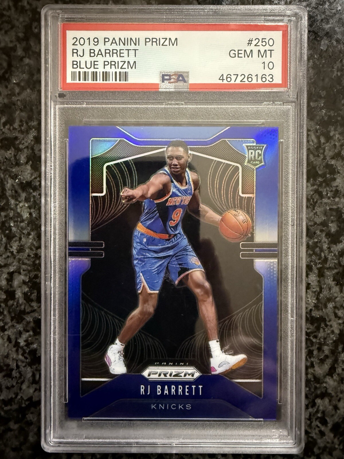 RJ BARRETT 2019-20 PANINI PRIZM BASKETBALL ROOKIE BLUE RC #1/199 PSA 10 Gem Mint
