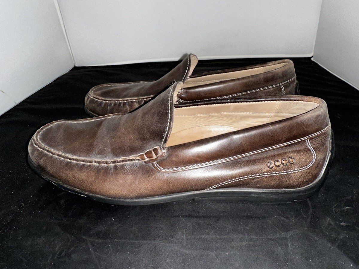 ECCO Men’s Leather Loafers 44 US 13 Brown Comfort Zone Genuine Handsewn Slip-On Men main image 2