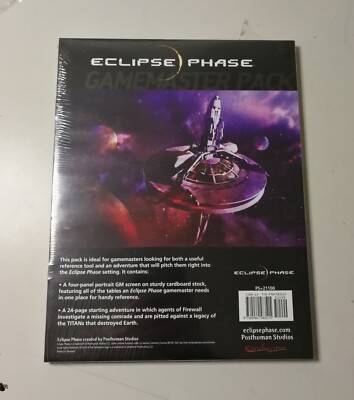 Eclipse Phase 1st Edition Gamemaster Pack Posthuman Studios