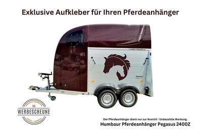 Pferdeanhänger Pegasus Pferde Aufkleber Sport, Freizeit, Style Design