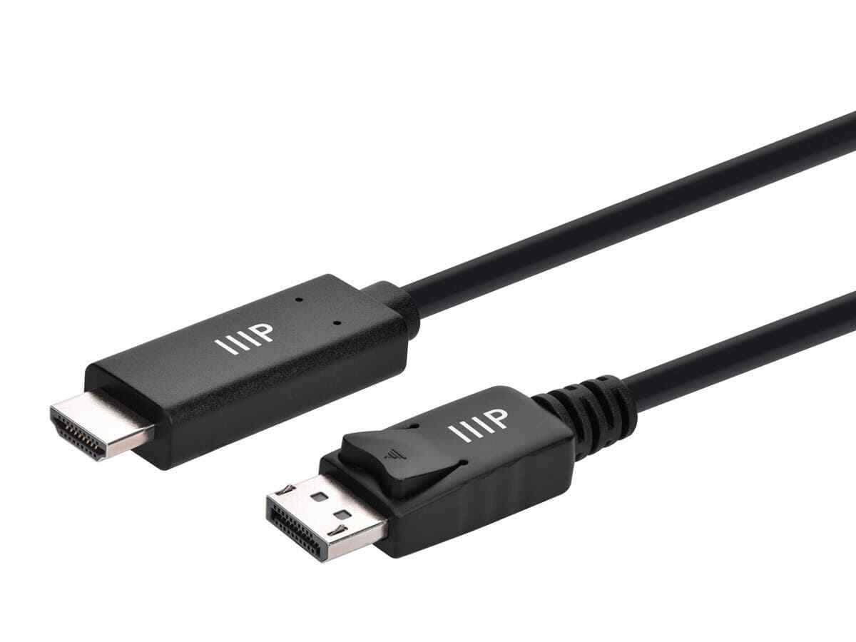 Monoprice DisplayPort 1.4 Cable to 8K HDMI 10ft 32.4Gbps For Monitor Apple TV PC