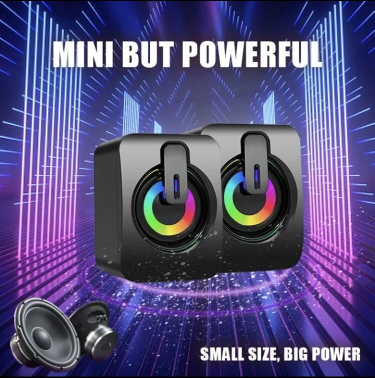 2 Stück kabelgebundene Lautsprecher 50 mm Lautsprecher tragbar 3,5 mm AUX