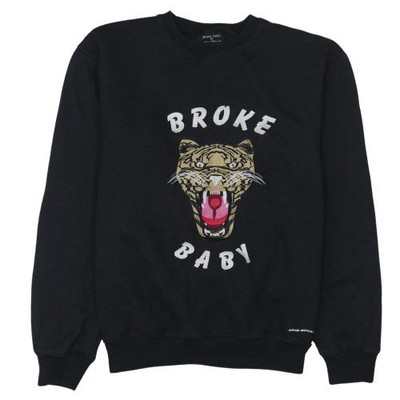 Pullover Sweatshirt Herren UK Größe L defekt Baby schwarz