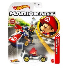 Hot Wheels GRN12 Mario Kart Baby Mario nuovo e confezione originale