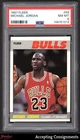 1987-88 Fleer #59 Michael Jordan BULLS HOF PSA 8 NM/MT