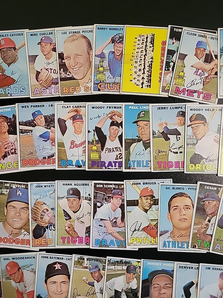 Lote de tarjetas de béisbol 1967 Topps - 50 diferentes - con Don McMahon y Tommie Agee Foto 3 de 4