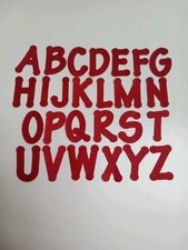 Red Felt Iron on Letters - Choose your amount - Brand new - Free P&P
