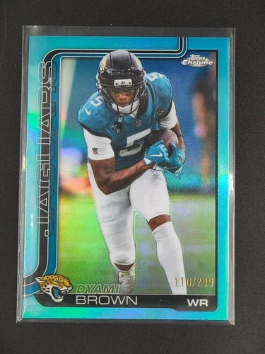 Dyami Brown 2025 Topps Chrome Football Teal Refractor 110/299 Jaguars [1hk