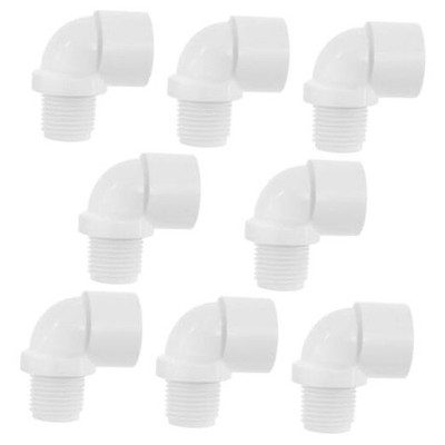 Dsjnf-PVC pipe fitting connector pipe corner adapter white 90-degree elbow