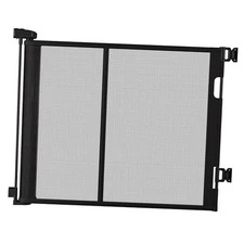 120 inches Extra Wide Baby Gate, 34 inches Tall Retractable Pet 120" Wide Black