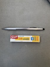 Vintage Cross Century Chrome Mechanical Pencil and Scripto Thin Leads