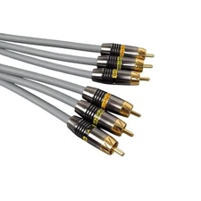 Monster Video 3 Component Video Cable 6ft Ultra High Performance M1000CV Gray