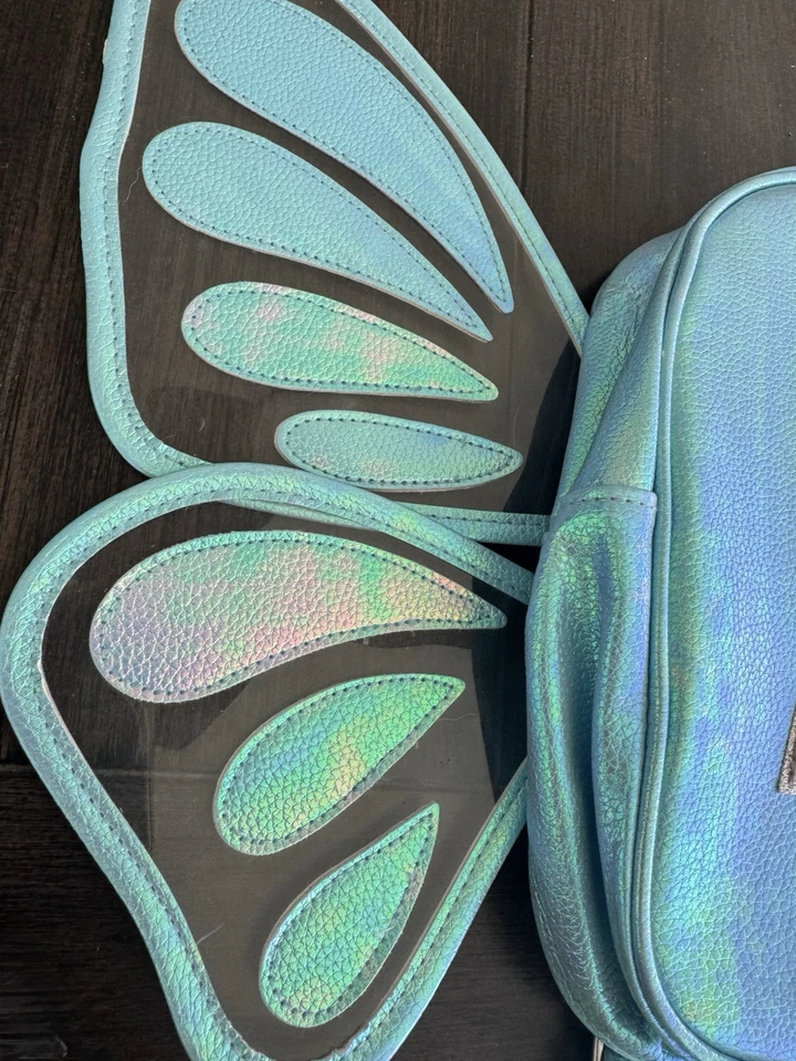 Justice Girl's Blue Fairy Butterfly Wings Initial A Mini Backpack Purse - Image 3 of 4
