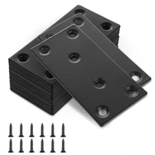 30 Pack 4x2 Inch Black Flat Mending Plates Stainless Steel Straight Mending J...