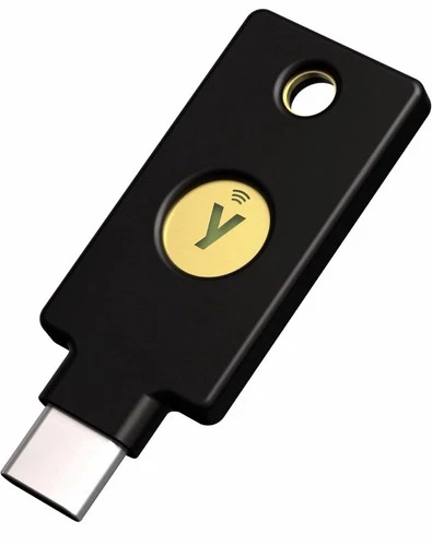 YubiKey 5C NFC - FIDO Certified 2FA USB-C Security Key for Online Protection