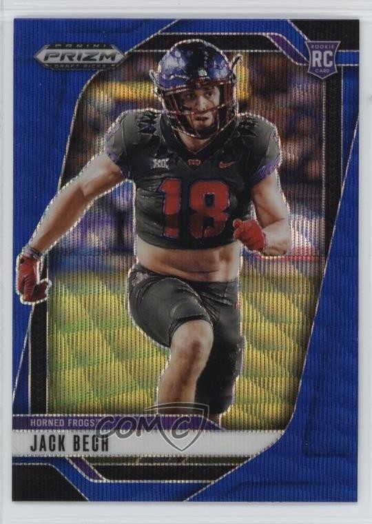 2025 Panini Prizm Draft Picks Blue Wave 255/299 Jack Bech #118 Rookie RC 8d2