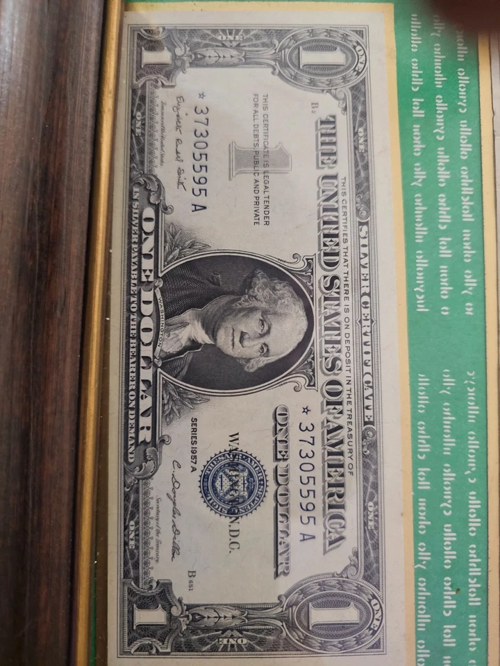 large 1923 dollar bill and 1957A blue seal dollar bill mint condition - Image 3 of 4