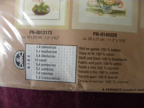 VERVACO COUNTED CROSS STITCH KIT Rose Butterfly France PN-0145131 BELGIUM NEW - Picture 9 of 10
