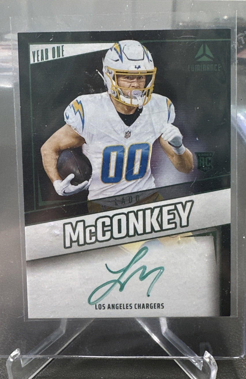 2024 Panini Luminance - Year One Signatures Ladd McConkey #YOS-LMY Green RC Auto