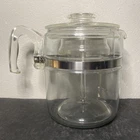 VTG Pyrex Flameware Glass 6-9 Cup Coffee Percolator Complete - 7759-B* See Desc