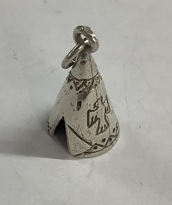 Sterling Silber Indianer Tipi Anhänger Charm 