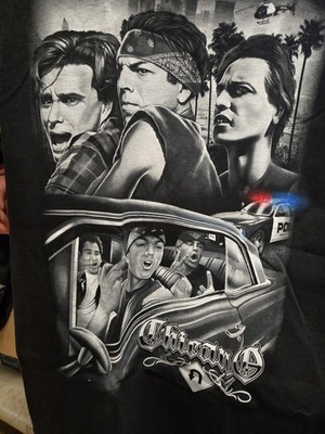 BLOOD IN BLOOD OUT CHICANO U-TURN T SHIRT VATOS LOCOS 