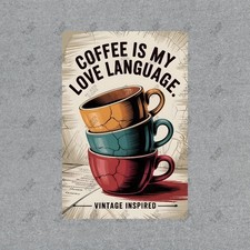 Coffee Lover Gift Metal Sign Decor Vintage Inspired Cafe Kitchen Wall 217767