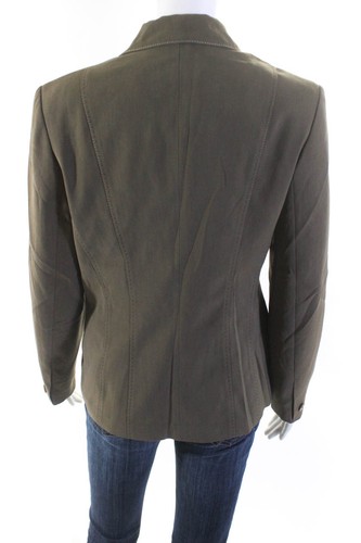 Gerry Weber Women's Three Button Fully Lined Blazer Jacket Green Size 6 - Picture 4 of 7