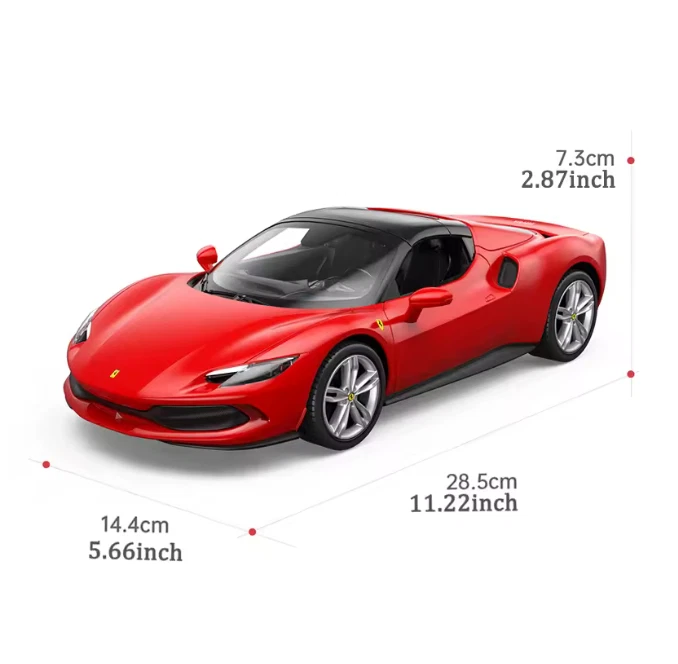PRE-ORDER Aug 15th RASTAR Red Ferrari 296 GTB RC Car 1/16 Remote Control Toy - Image 3 of 4