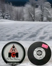 THE REAL MCCOYS OHA OFFICIAL GAME PUCK VICEROY MFG. MADE IN CANADA VINTAGE RARE