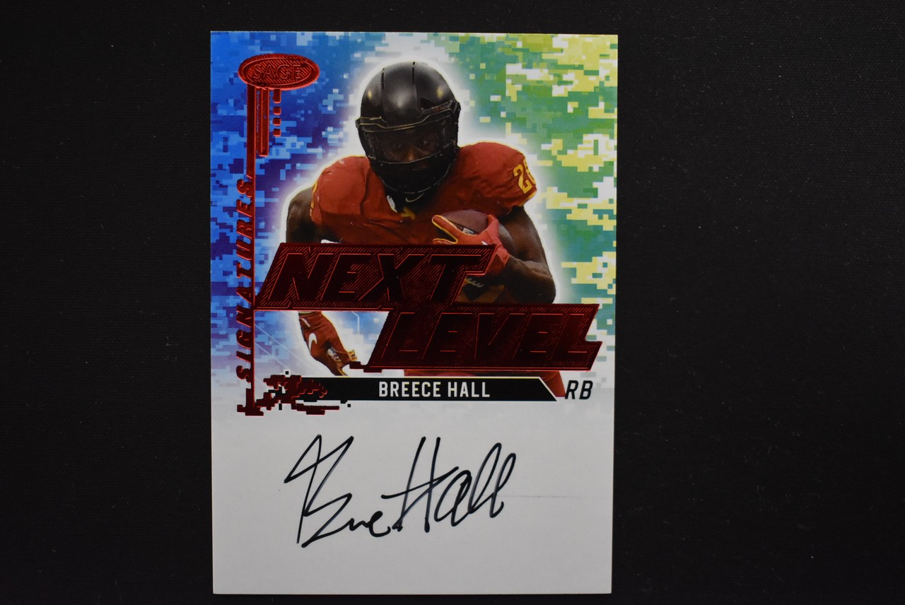 Breece Hall Sage High Series Next Level Signatures #NLSBH Red