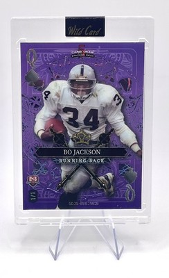   Bo Jackson Brian Bosworth  1/1 Dual Sided B2B 5 Card Draw Purple Foil  