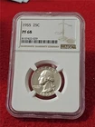 1955 PROOF WASHINGTON SILVER QUARTER   NGC PF 68    NO SPOTS     #T0561